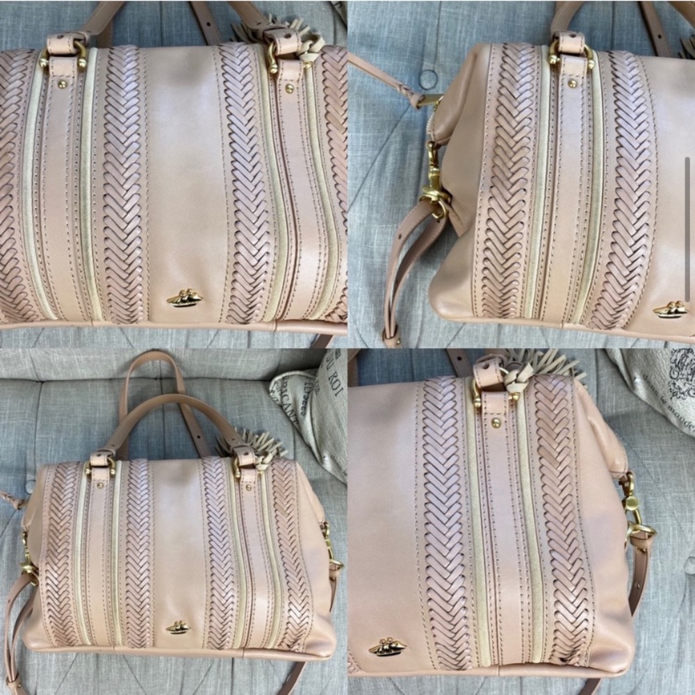 SOLD Brahmin Delaney Satchel Khaki Knoxville - Picture 6 of 16